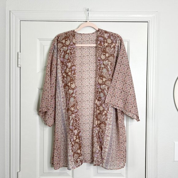 Boho Printed Kimono - Picture 1 of 3